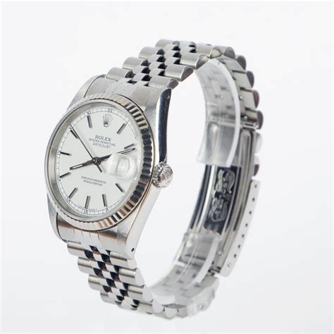 rolex datejust lunetta oro bianco|orologio rolex datejust.